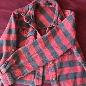 Brandy Melville- crop top- plaid sweater